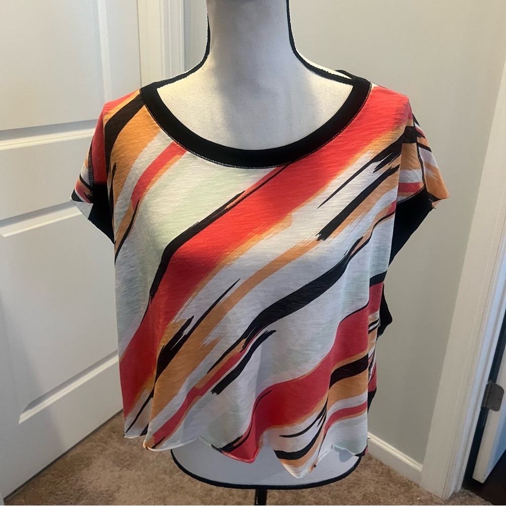 Multicolor Striped Women's Top free people xsmall nwot